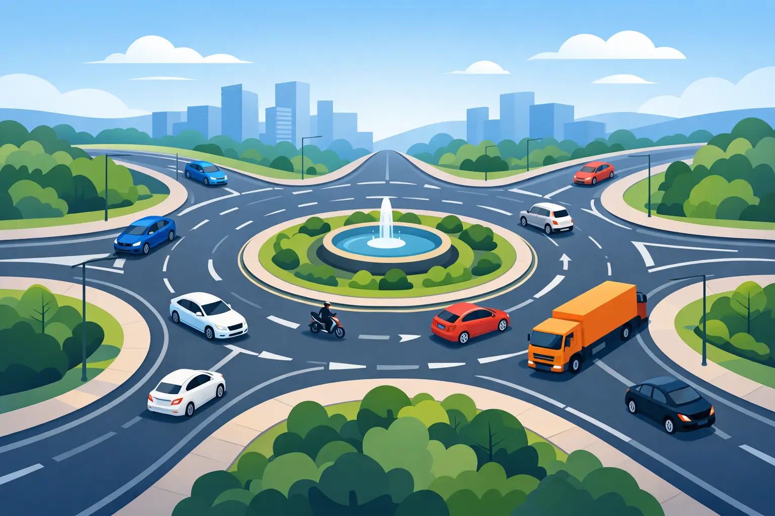 How to Drive Large Roundabouts with Confidence