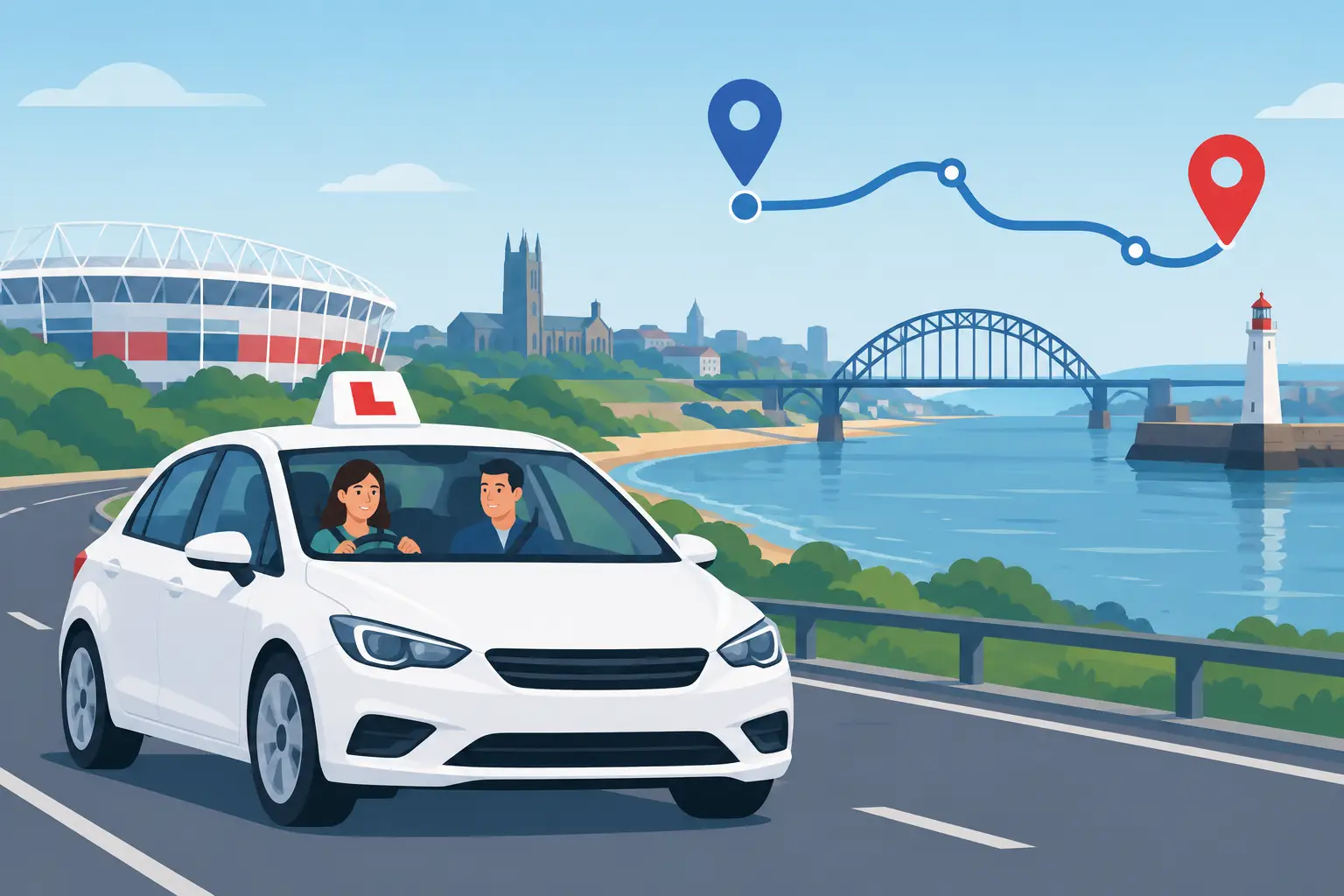 Sunderland Test Routes for South Shields Learners